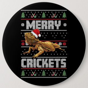 Weihnachten Funny Bartded Dragon Weihnachten Liebe Button