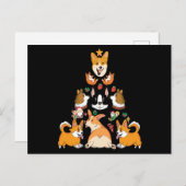 Weihnachten Funny Corgi Xmas Tree Dog Lover Gesche Postkarte (Vorne/Hinten)