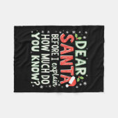 Weihnachten Funny Lieber Weihnachten, bevor ich er Fleecedecke (Vorderseite (Horizontal))