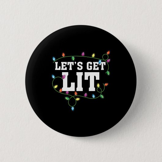 Weihnachten Funny Niedlich Lasst uns Weihnachten W Button (Vorderseite)