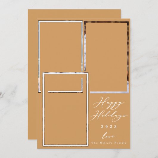 Weihnachten Funny Pet Happy Urlaub 3 Foto Urlaub (Vorne/Hinten)