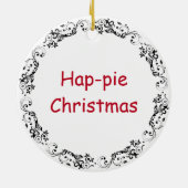 Weihnachten | Funny Pie Pun Keramik Ornament (Hinten)