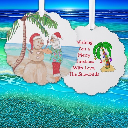 Weihnachten | Funny Santa Dekoration Palm Ornament Karte