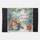 Weihnachten für Angelfreunde Geschirrtuch (Horizontal)