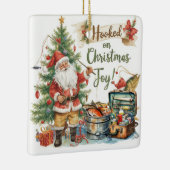 Weihnachten für Angelfreunde Keramikornament (Rechts)