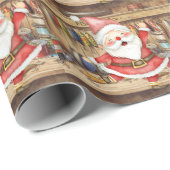 Weihnachten für Angelfreunde mit dem Weihnachtsman Geschenkpapier (Rolleneckpunkt)
