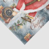 Weihnachten für Angelfreunde mit dem Weihnachtsman Seidenpapier (Detail)