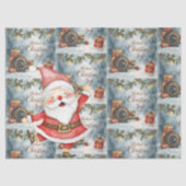 Weihnachten für Angelfreunde mit dem Weihnachtsman Seidenpapier (Vorderseite)