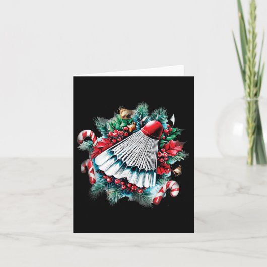 Weihnachten für Badminton Liebhaber, Weihnachten Karte (Vorderseite)