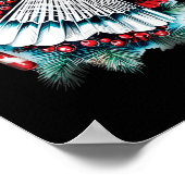 Weihnachten für Badminton Liebhaber, Weihnachten Poster (Ecke)