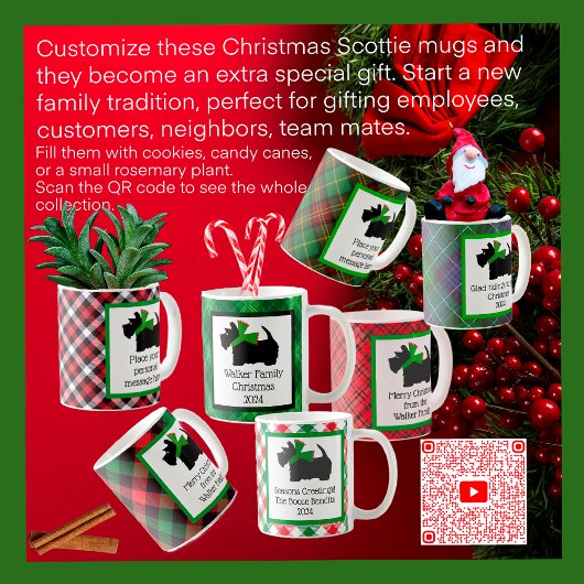 Weihnachten für Black Scottie Kaffeetasse