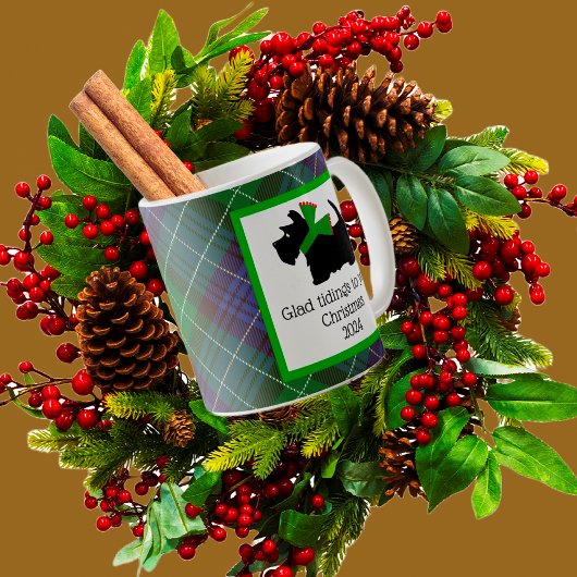 Weihnachten für Black Scottie Kaffeetasse