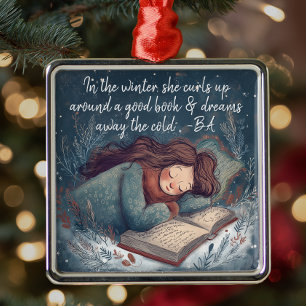 Weihnachten für Bücherliebhaber Ornament Aus Metall