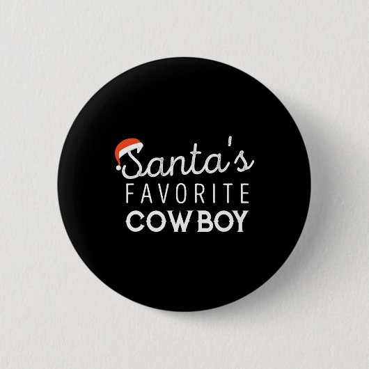 Weihnachten für Cowboys Button (Vorderseite)