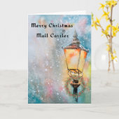 Weihnachten für den Postträger, nördlicher Stil Karte (Gelbe Blume)