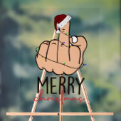 Weihnachten für die Finger-Weihnachtsmannmütze Acrylschild (Neutral)