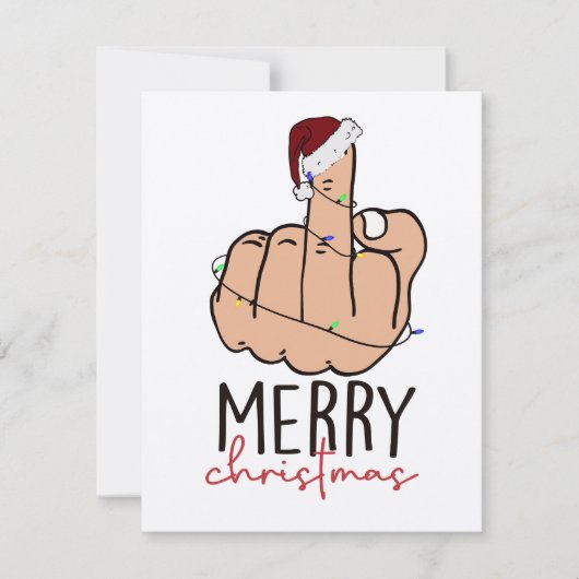 Weihnachten für die Finger-Weihnachtsmannmütze Mitteilungskarte (Vorderseite)