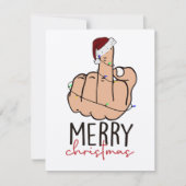 Weihnachten für die Finger-Weihnachtsmannmütze Mitteilungskarte (Vorderseite)