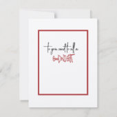 Weihnachten für die Finger-Weihnachtsmannmütze Mitteilungskarte (Rückseite)