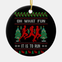 Weihnachten für die Runners, was für ein Spaß es i Keramik Ornament