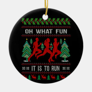Weihnachten für die Runners, was für ein Spaß es i Keramik Ornament