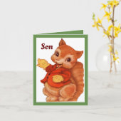 Weihnachten für einen Sohn Karte (Gelbe Blume)