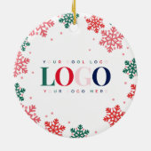 Weihnachten für feierliche Firmenfeiern Keramik Ornament (Hinten)