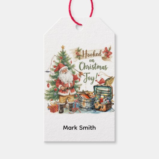 Weihnachten für Fischliebhaber Platz Geschenkanhänger (Vorderseite)