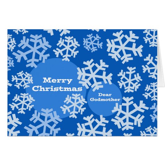 Weihnachten für Godmutter, Abstraktes Schneeflocke (Vorderseite (Horizontal))