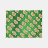 Weihnachten für Grüne Hühner Fleecedecke (Vorderseite (Horizontal))