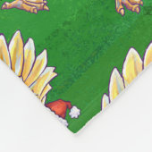 Weihnachten für Grüne Hühner Fleecedecke (Ecke)