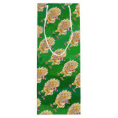 Weihnachten für Grüne Hühner Geschenktüte Für Weinflaschen (Rückseite)