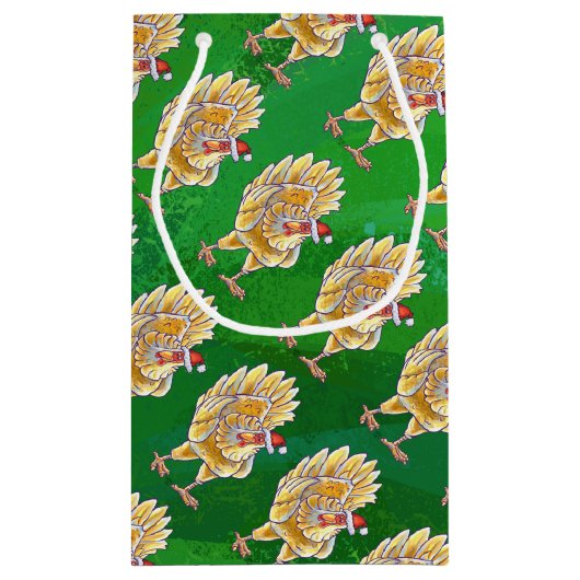 Weihnachten für Grüne Hühner Kleine Geschenktüte (Rückseite)