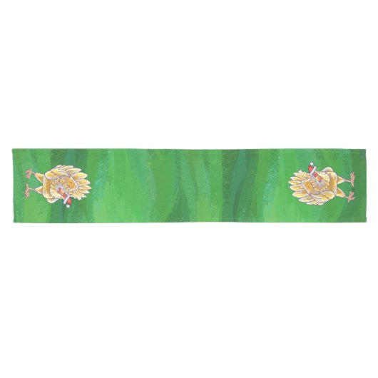 Weihnachten für Grüne Hühner Kurzer Tischläufer (Horizontal)