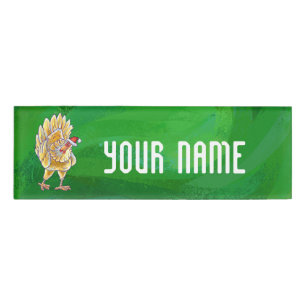 Weihnachten für Grüne Hühner Namenschild