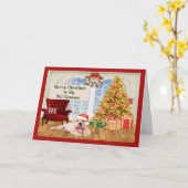 Weihnachten für Haustiere mit Labrador Karte (Gelbe Blume)