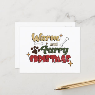Weihnachten für Hunde - Heiße Weihnachten und Furc Postkarte