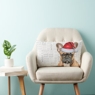 Weihnachten für Hunde Liebhaber Süße Französische  Lendenkissen