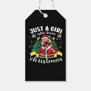 Weihnachten für Hunde - Nur ein Mädchen, das Liebe Geschenkanhänger