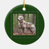 Weihnachten für Hunde oder Katzen Weihnachten Keramikornament (Hinten)