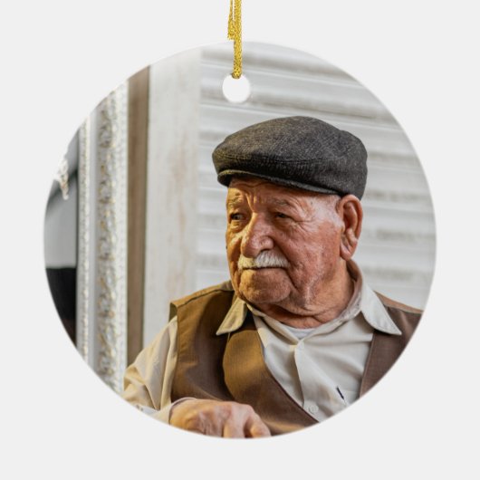 Weihnachten für immer im Herzen Papa Keramik Ornament (Hinten)