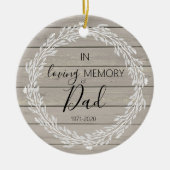 Weihnachten für immer im Herzen Papa Keramik Ornament (Vorne)