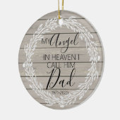 Weihnachten für immer im Herzen Papa Keramik Ornament (Links)