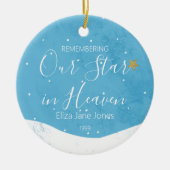 Weihnachten für immer in unseren Herzen verloren Keramik Ornament (Vorne)