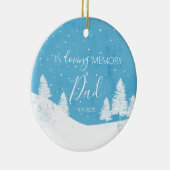 Weihnachten für immer in unseren Herzen verloren Keramik Ornament (Rechts)