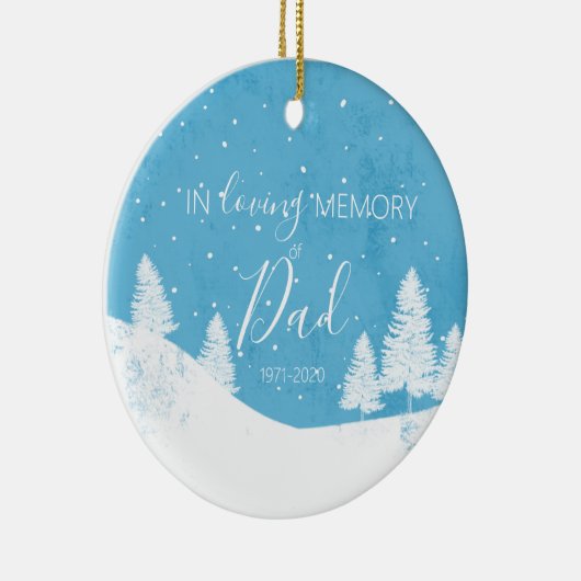 Weihnachten für immer in unseren Herzen verloren Keramik Ornament (Rechts)