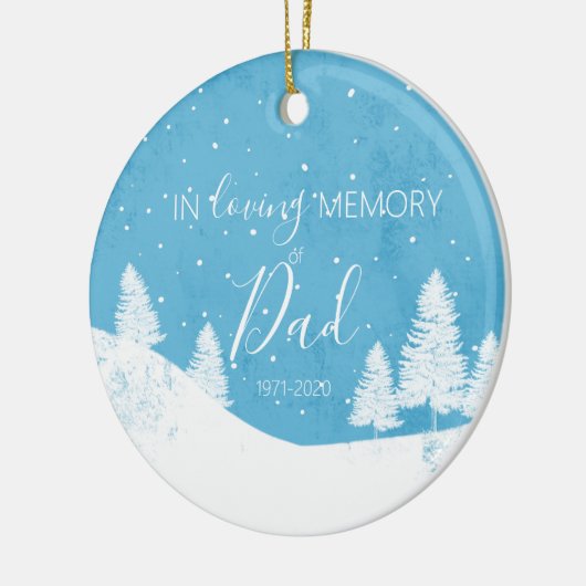 Weihnachten für immer in unseren Herzen verloren Keramik Ornament (Links)