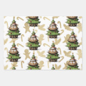 Weihnachten für Katzen Liebhaber Geschenkpapier Set (Vorderseite 3)