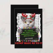 Weihnachten für Katzen Mama Katze Vater Katze Lieb Dankeskarte (Vorne/Hinten)