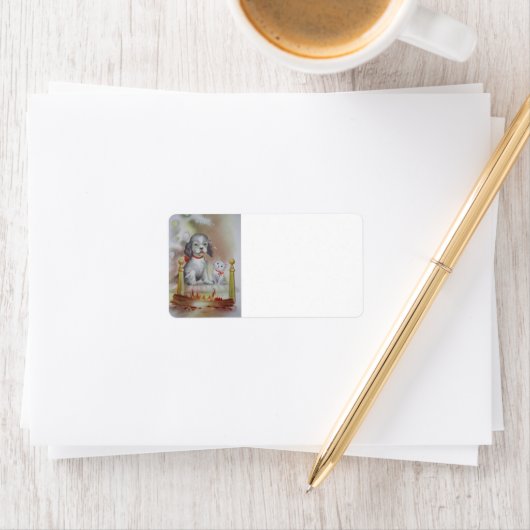 Weihnachten für Katzen und Hunde Adressaufkleber (Insitu)